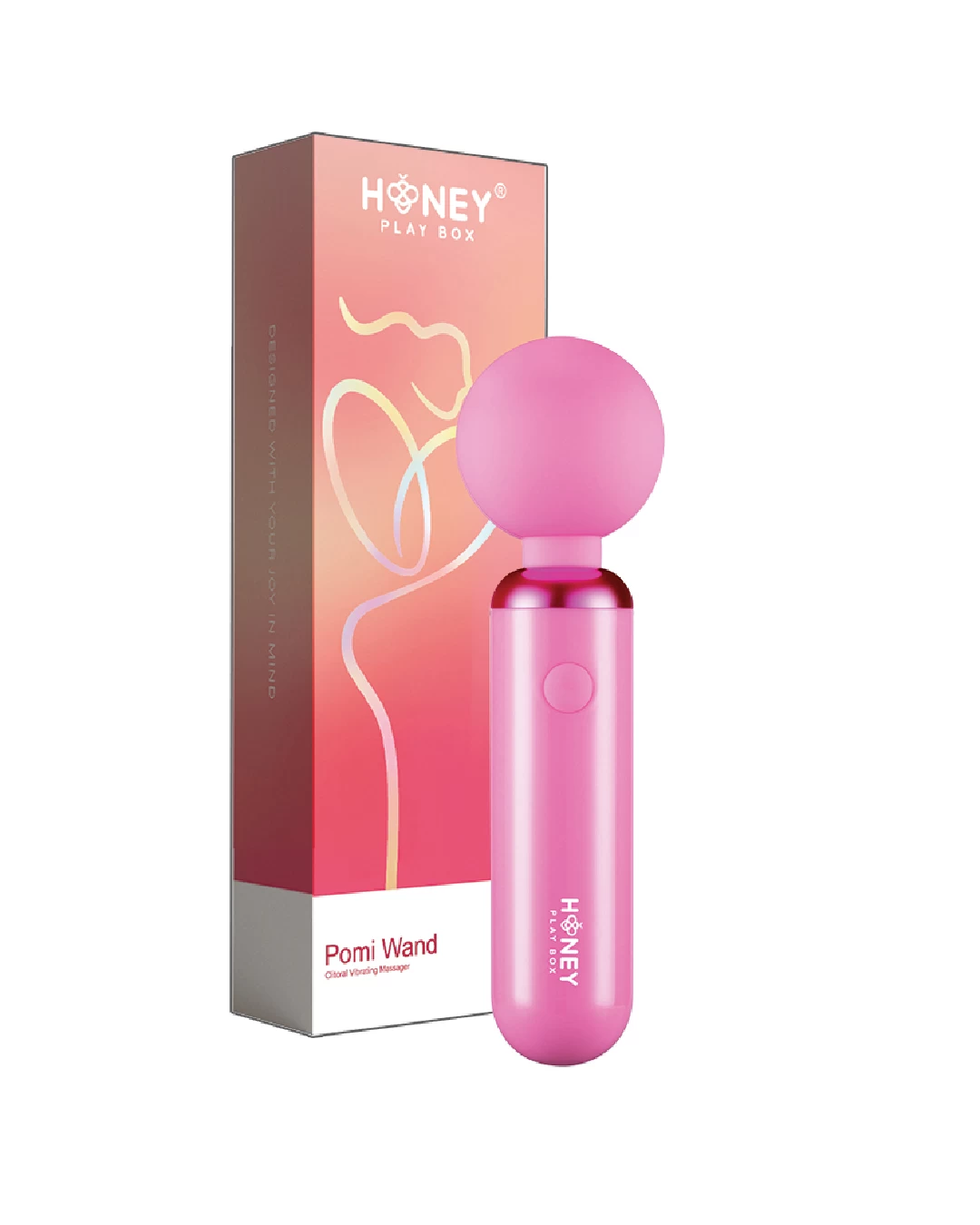Pomi Petite Clitoral Wand Vibrator - Pink - Image 2