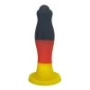 5.5" Fantasy Super Soft Dildo - Black, Red & Yellow