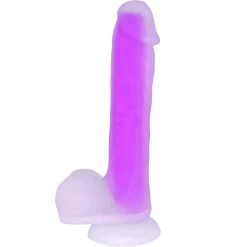 7.5" Lo-Fi - Dual Density Silicone Suction Cup Dildo - Purple