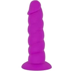 7" Loli Suction Cup Silicone Dildo - Purple