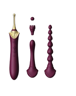 Zalo Bess 2.0 Clitoral Heating Vibrator With Attachments - Purple