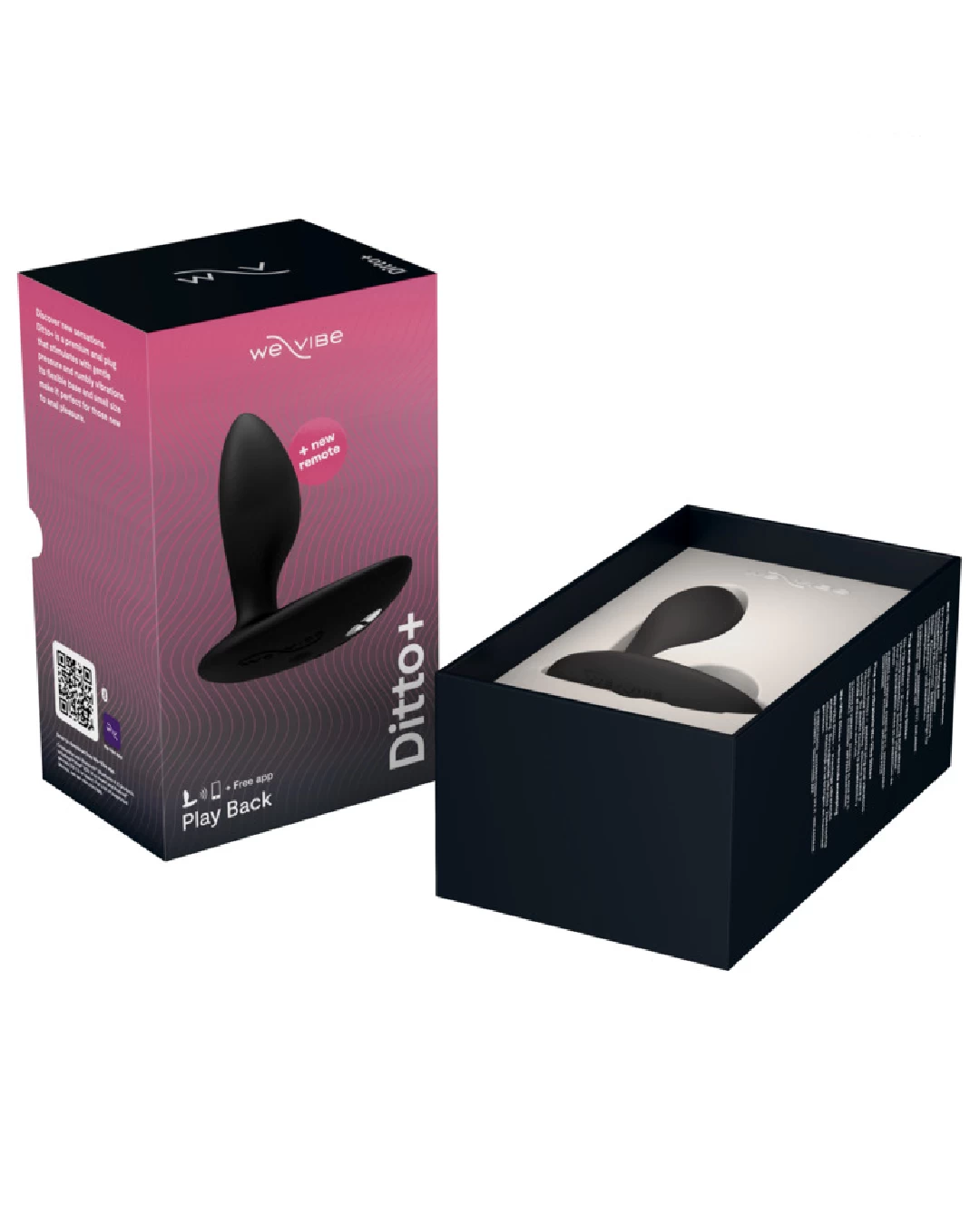 We-Vibe Ditto+ Vibrating App Controlled Anal Plug - Black - Image 11