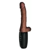 King Cock Plus 7.5 Inch Thrusting Heating Cock With Balls - Chocolate