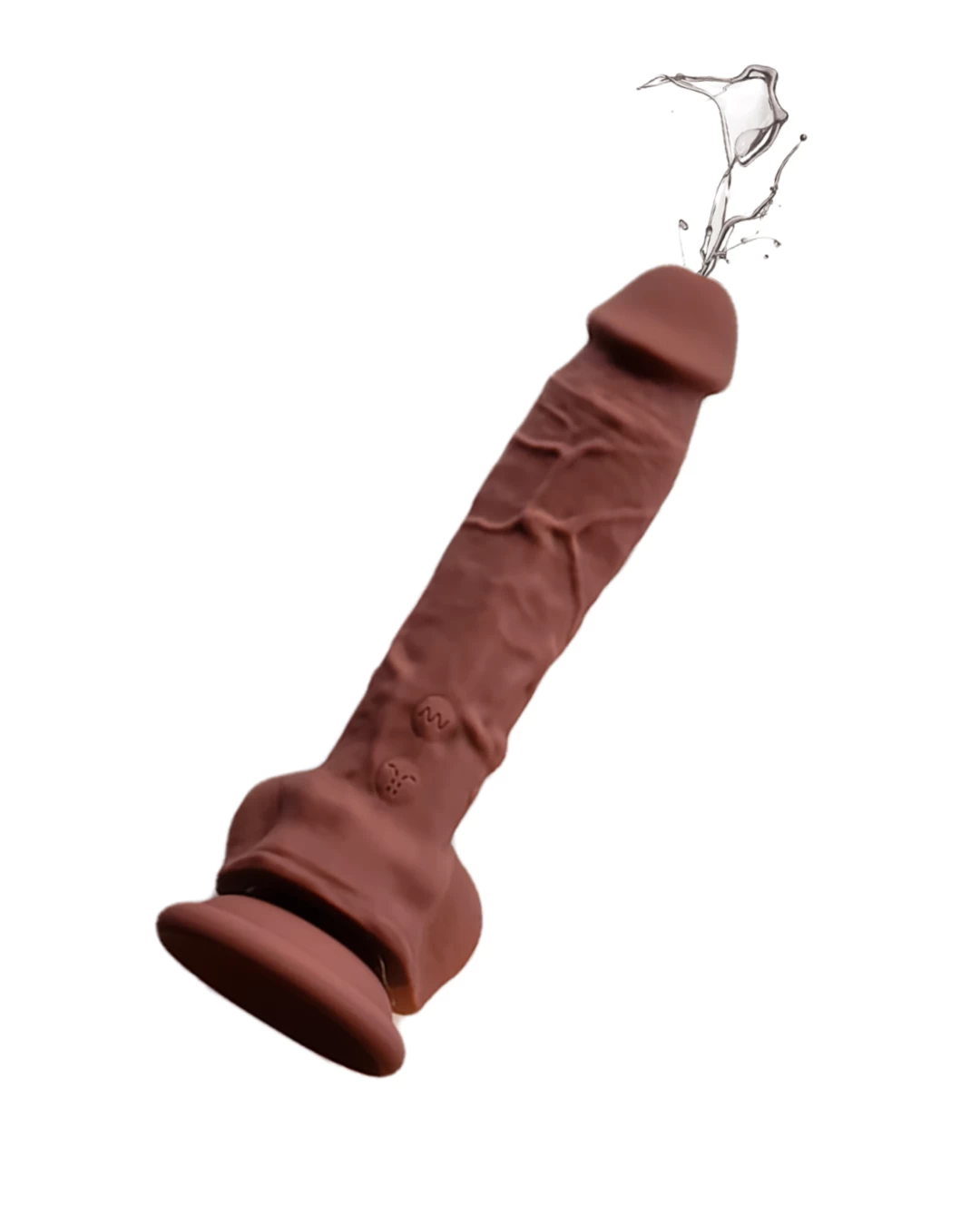 Big Shot Blaster 8 Inch Vibrating Squirting Silicone Dildo - Chocolate