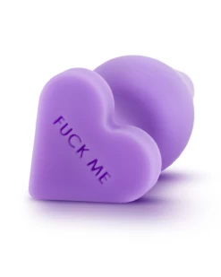 Blush Naughtier Intermediate Candy Heart Butt Plug - Fuck Me Purple