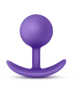 Blush Luxe Wearable Silicone Vibra Butt Plug - Purple