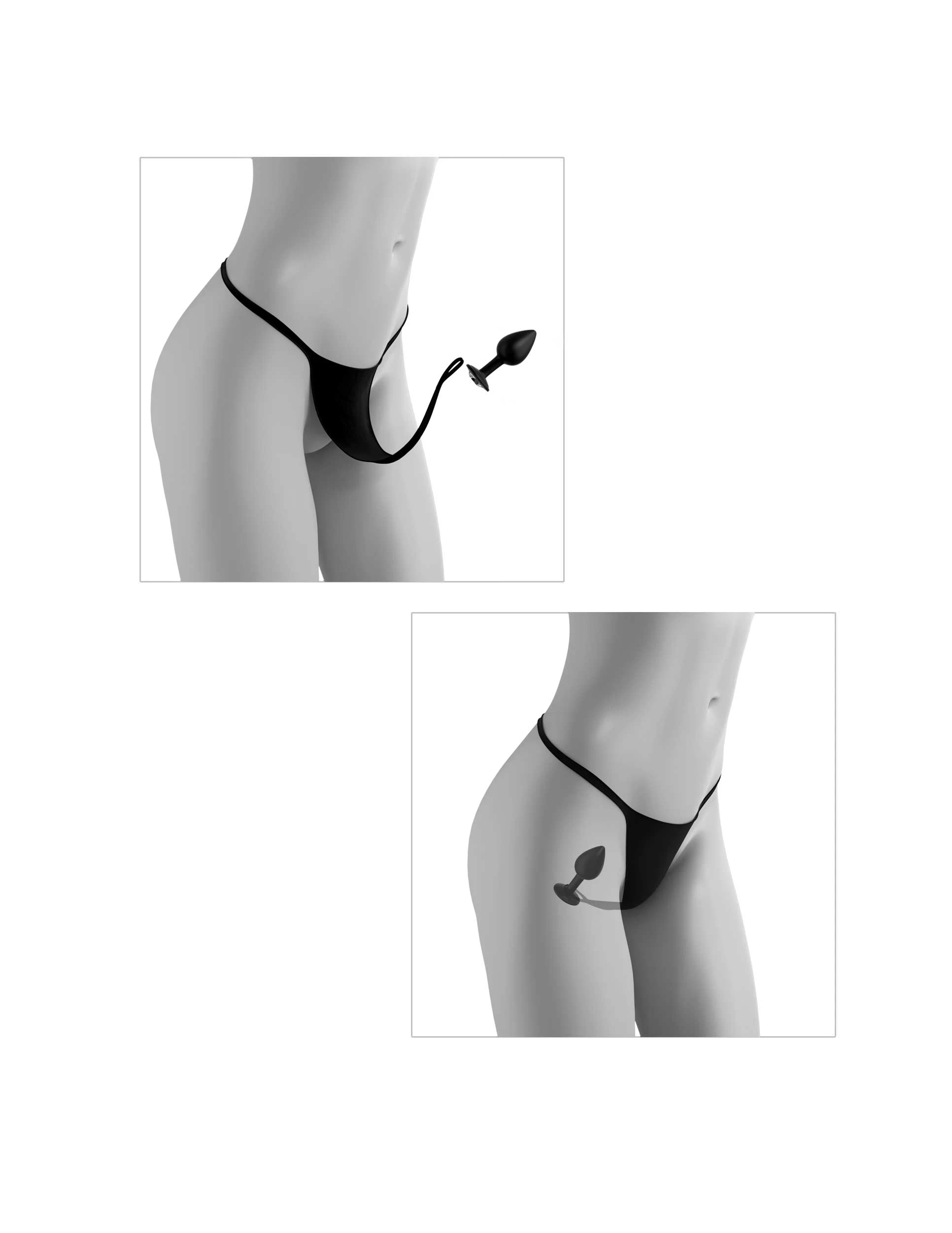 Hookup Crotchless Panties & Secret Gem Butt Plug - Size S-L - Image 5