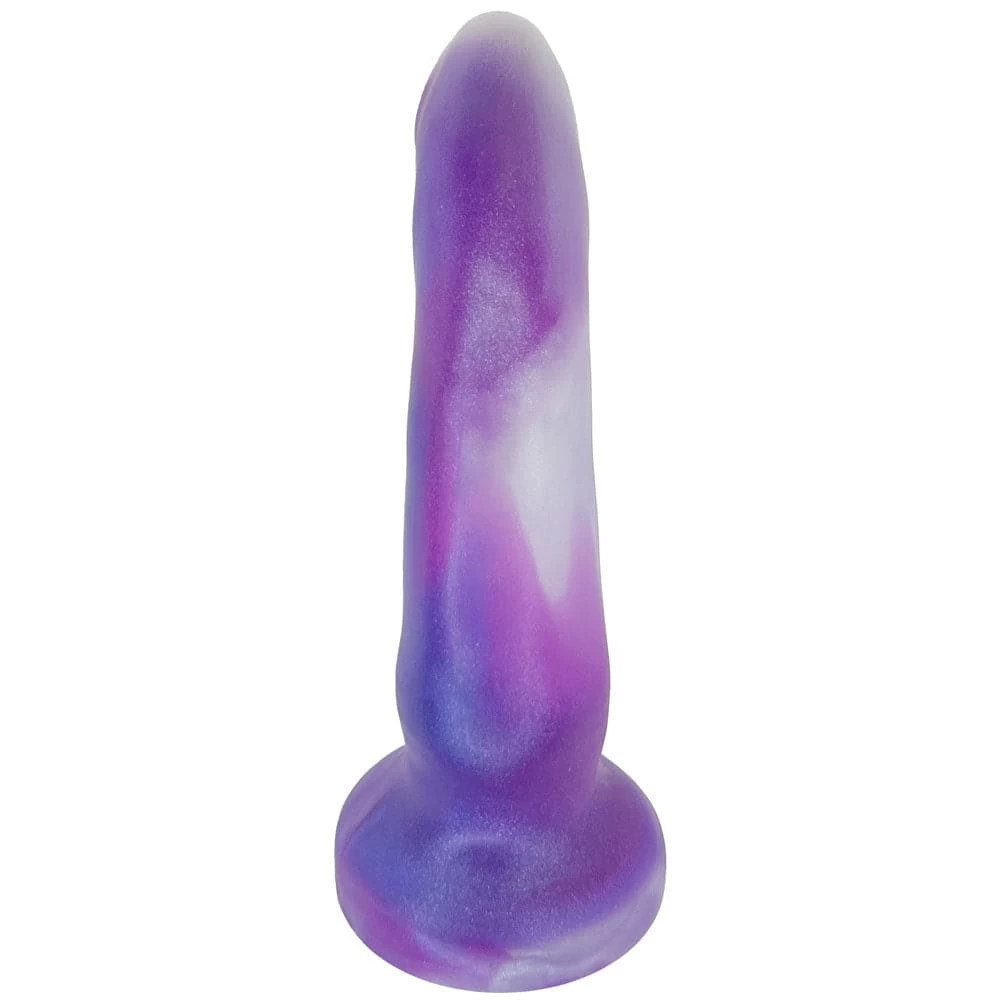 7" Pegasus Dual Density Silicone Dildo - Amethyst - Image 4