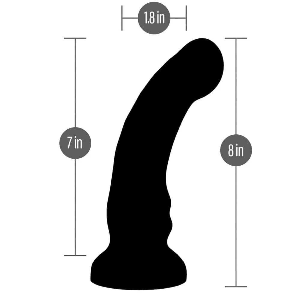 7" Pegasus Dual Density Silicone Dildo - Amethyst - Image 5