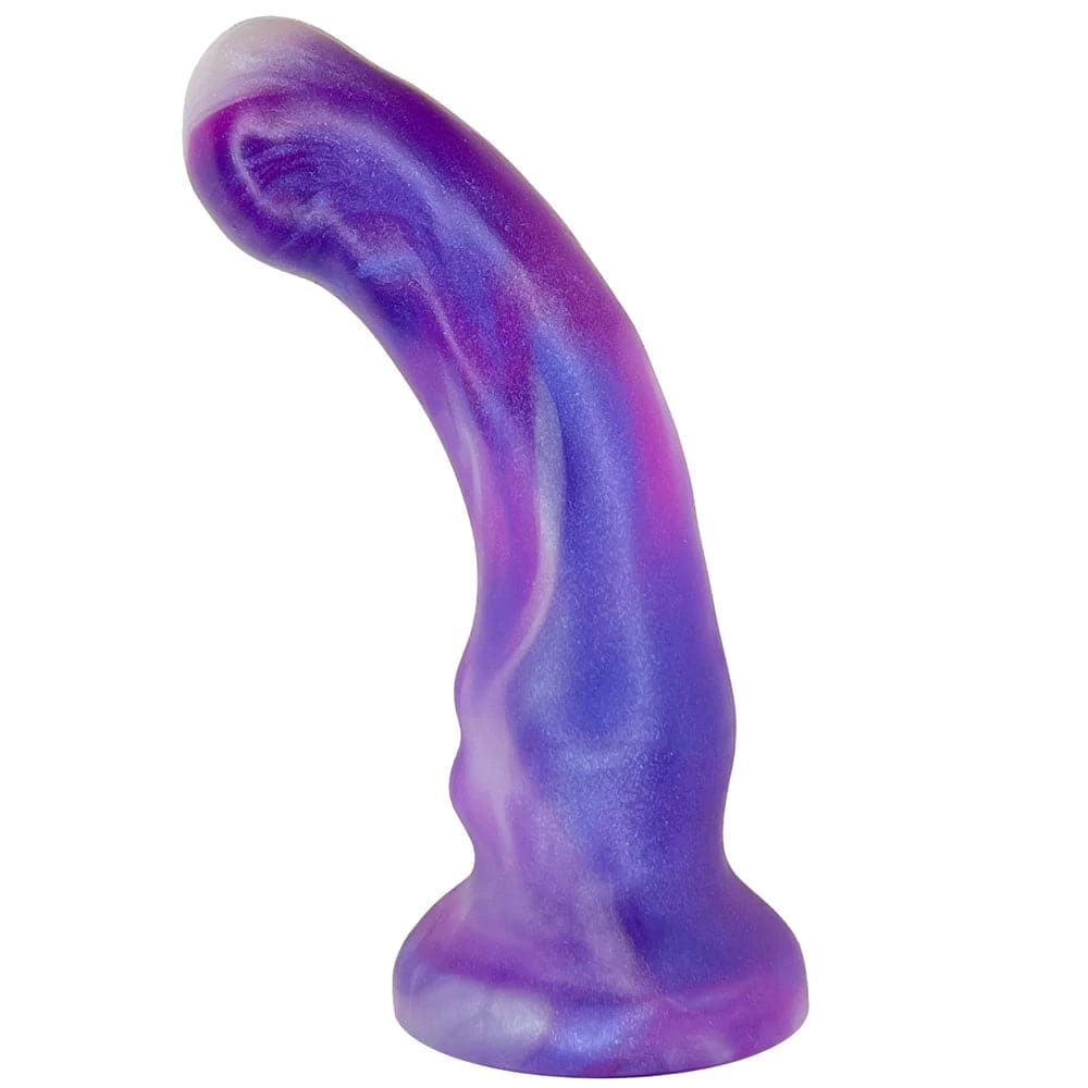 7" Pegasus Dual Density Silicone Dildo - Amethyst - Image 3
