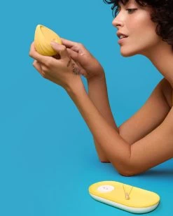 Biird Evii Squishy Silicone Double Motor External Vibrator - Yellow